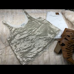 American Eagle Crop Top - Gold